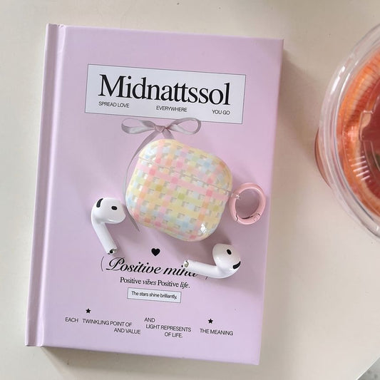 Plaid Apple AirPods / Pro Earphone Case Skin / Charm / Set