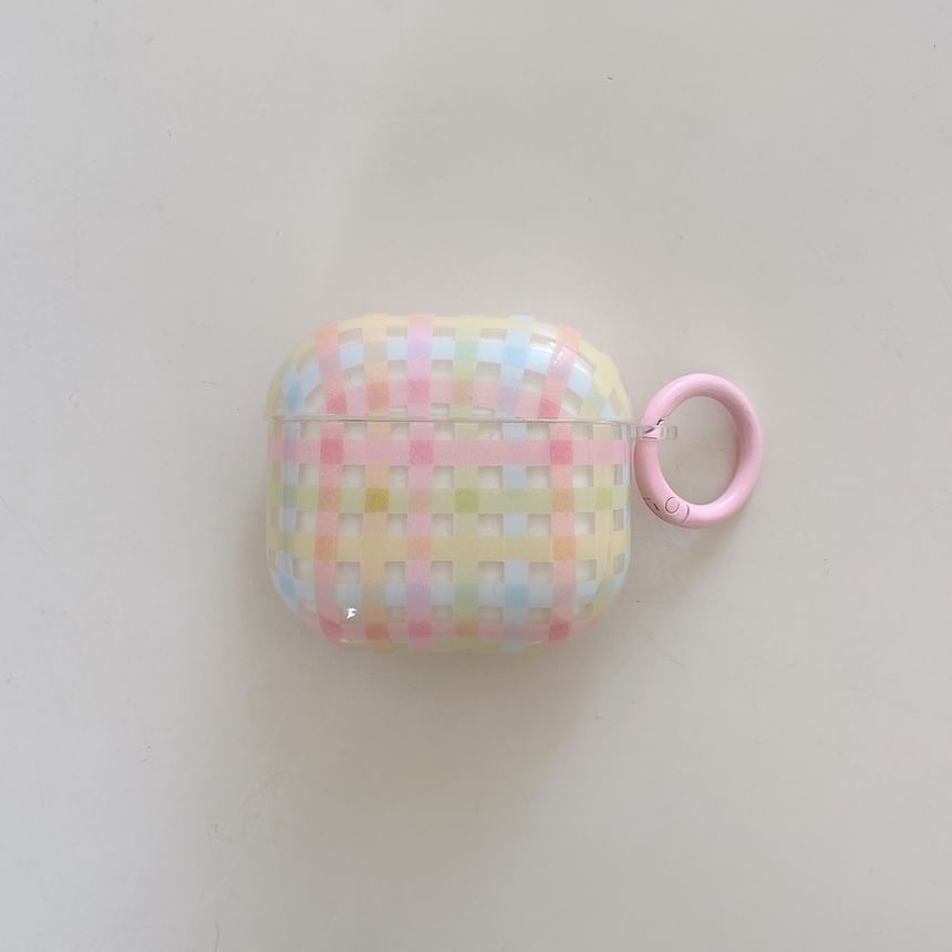 Plaid Apple AirPods / Pro Earphone Case Skin / Charm / Set