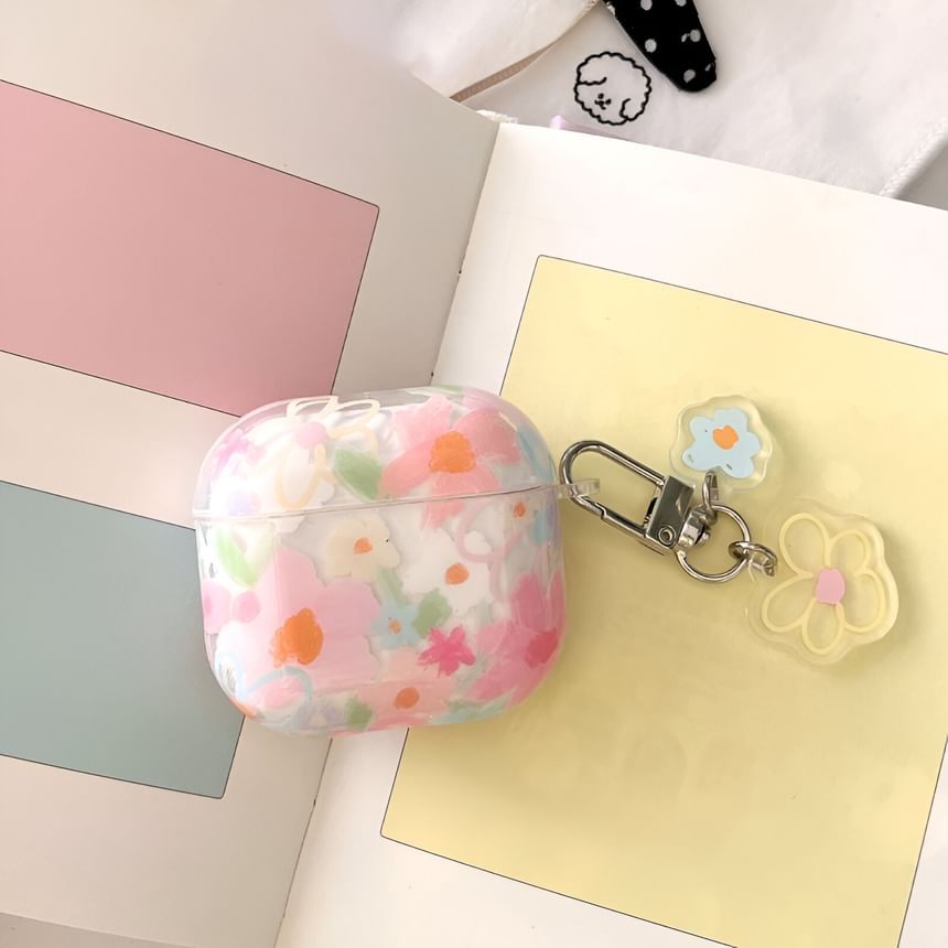 Floral Apple AirPods / Pro Earphone Case Skin / Charm / Set