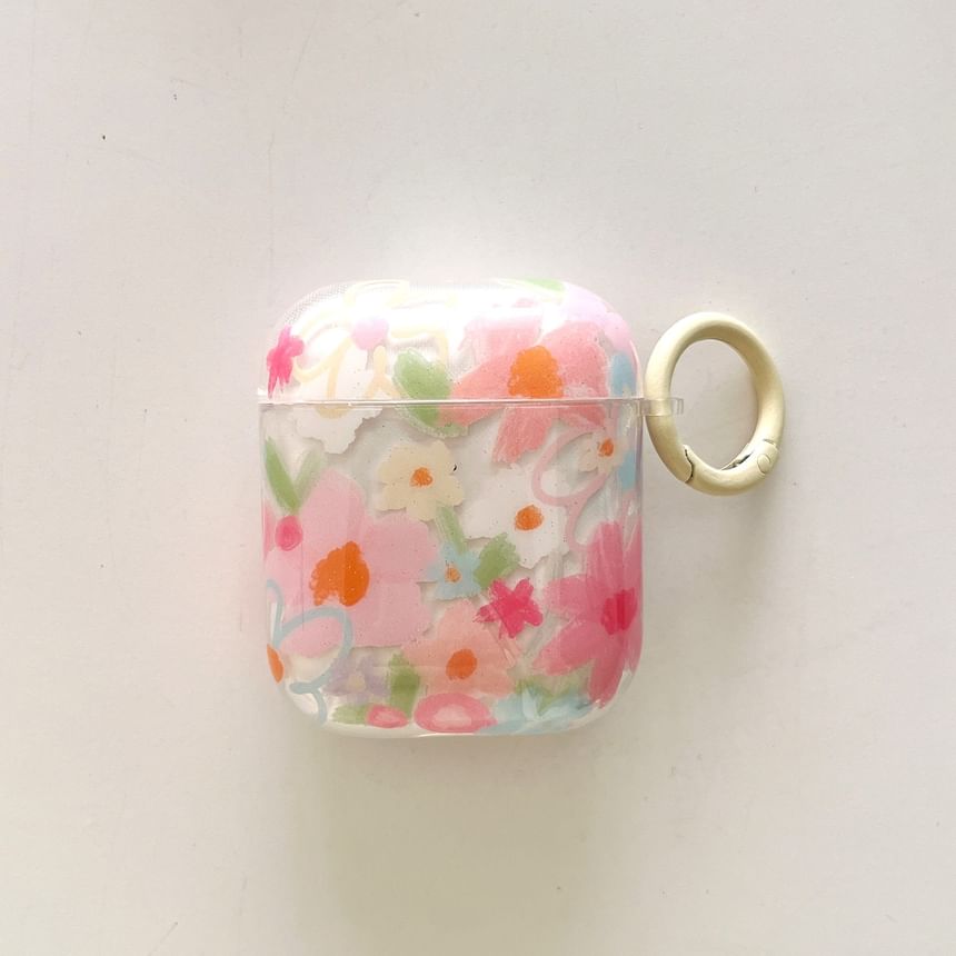 Floral Apple AirPods / Pro Earphone Case Skin / Charm / Set