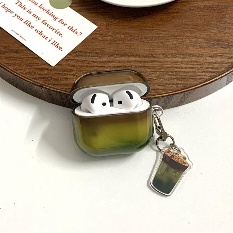 Coffee Gradient Apple AirPods / Pro Earphone Case Skin with Charm