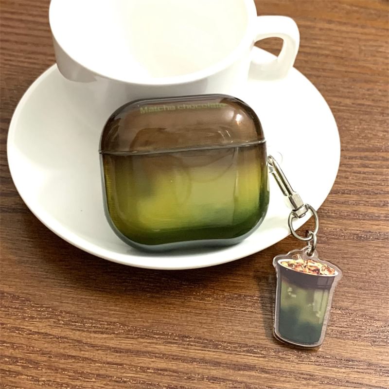 Coffee Gradient Apple AirPods / Pro Earphone Case Skin with Charm