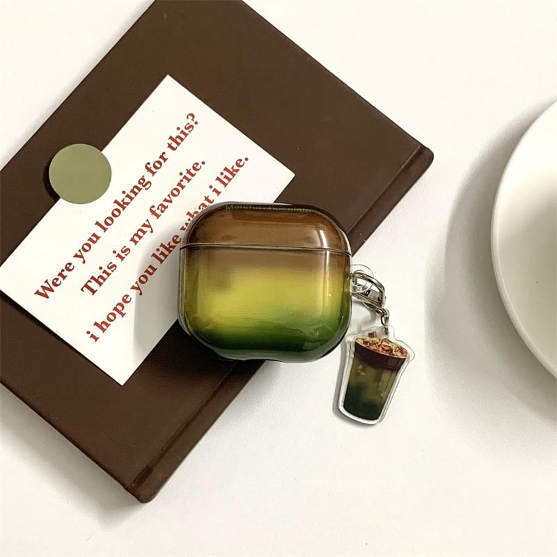 Coffee Gradient Apple AirPods / Pro Earphone Case Skin with Charm