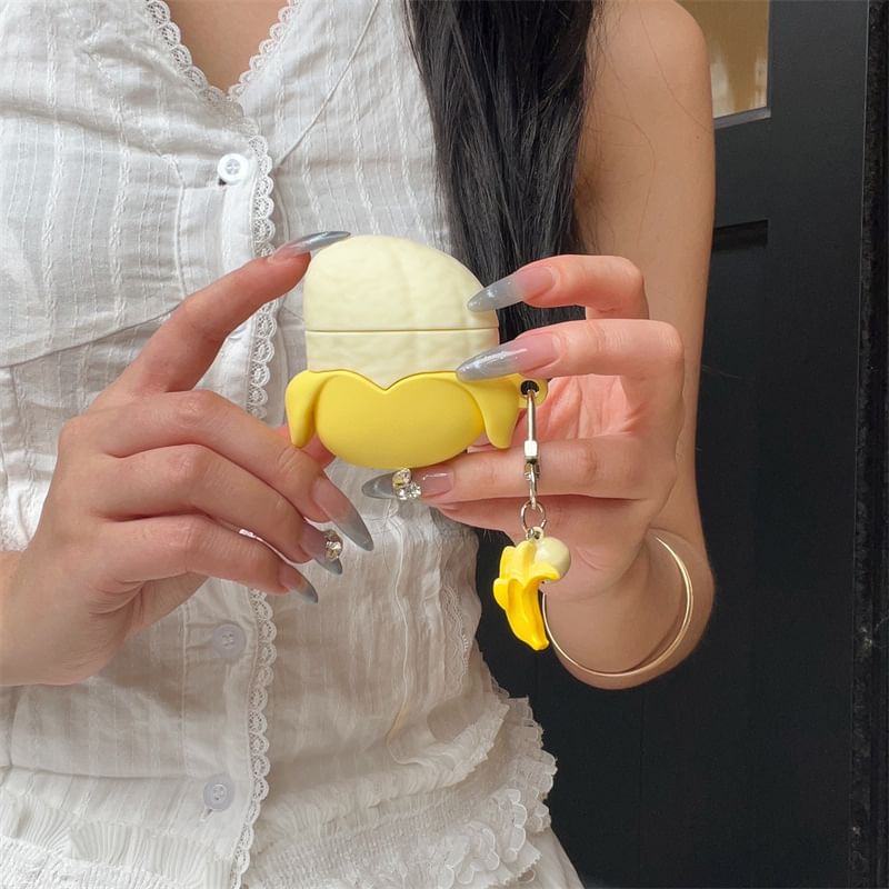 Banana Apple AirPods / Pro Earphone Case Skin with Charm
