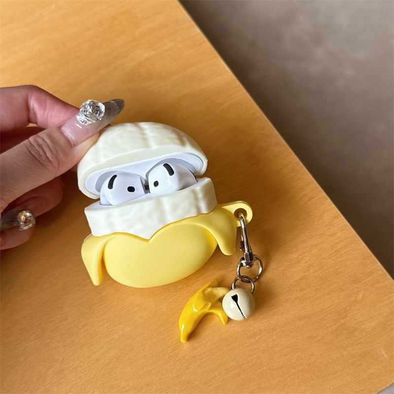 Banana Apple AirPods / Pro Earphone Case Skin with Charm