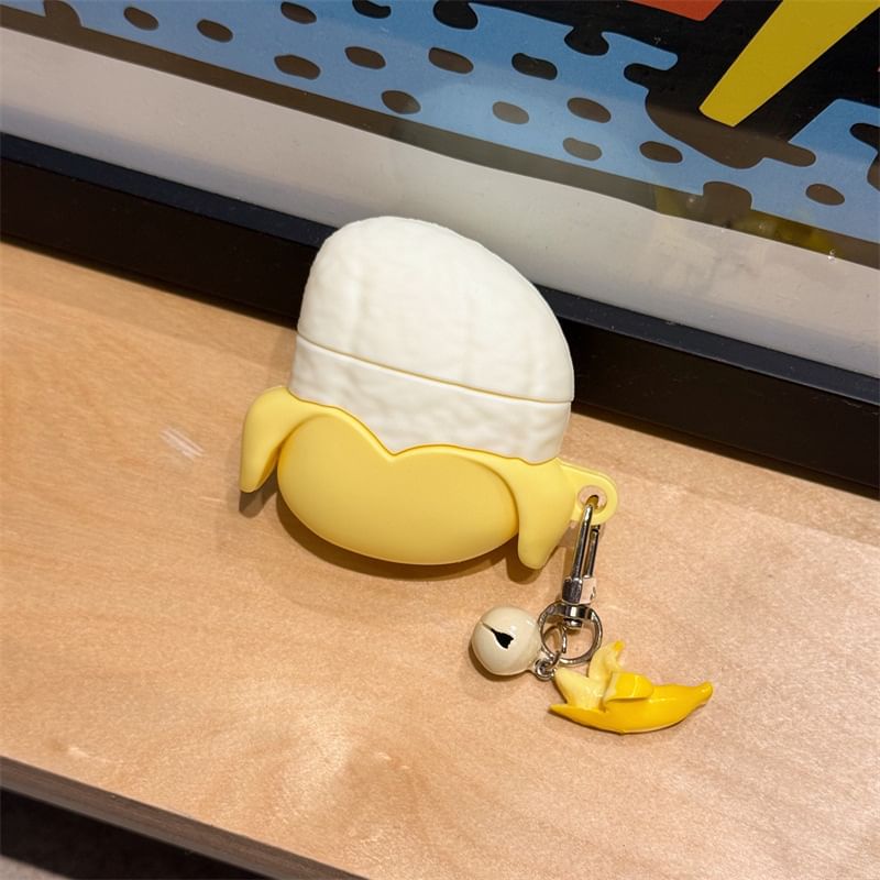 Banana Apple AirPods / Pro Earphone Case Skin with Charm