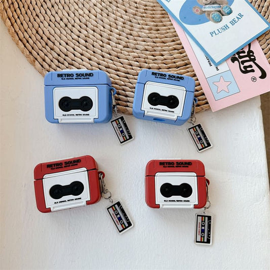 Cassette Apple AirPods / Pro Earphone Case Skin / Charm / Set