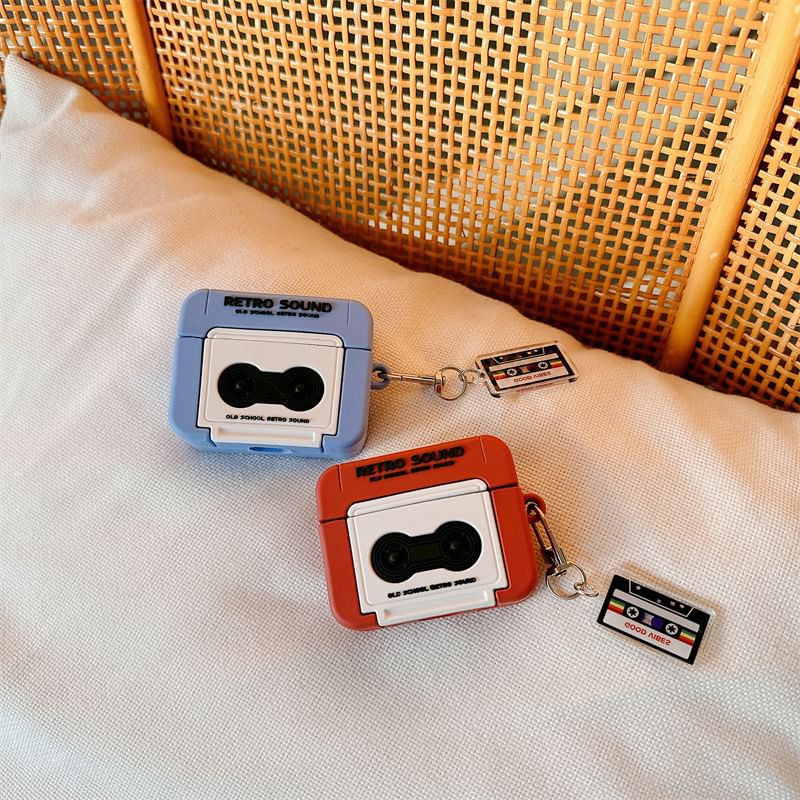 Cassette Apple AirPods / Pro Earphone Case Skin / Charm / Set