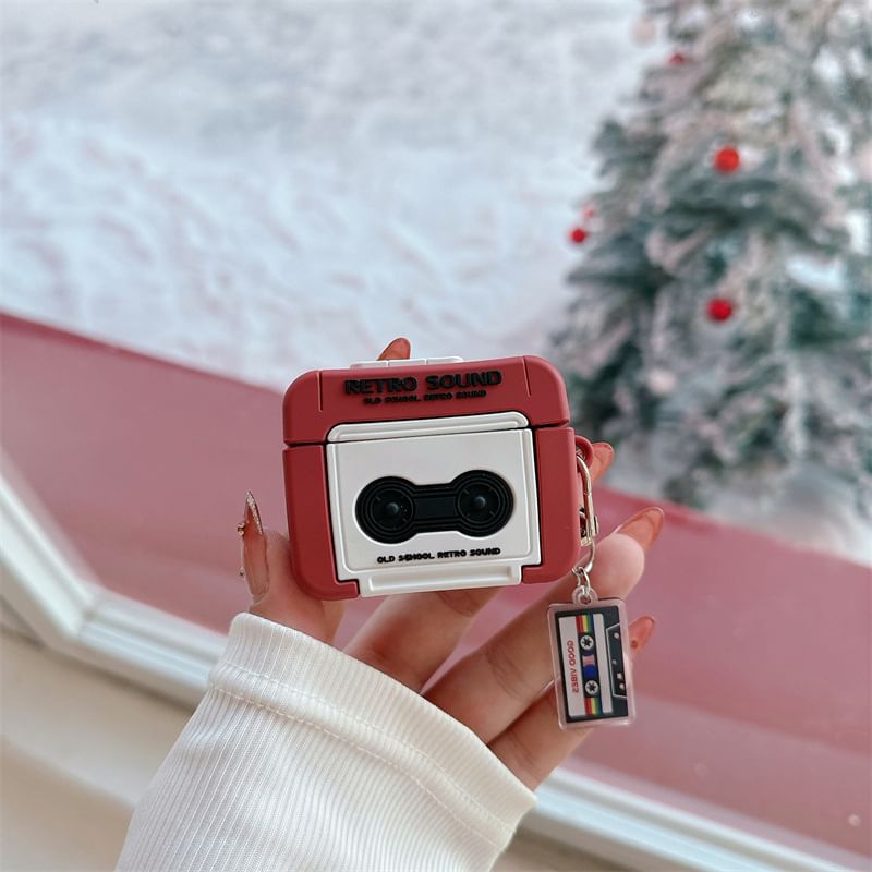 Cassette Apple AirPods / Pro Earphone Case Skin / Charm / Set