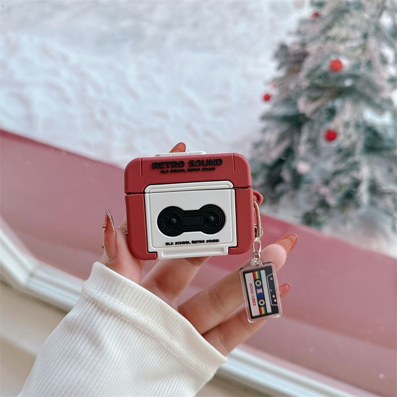 Cassette Apple AirPods / Pro Earphone Case Skin / Charm / Set