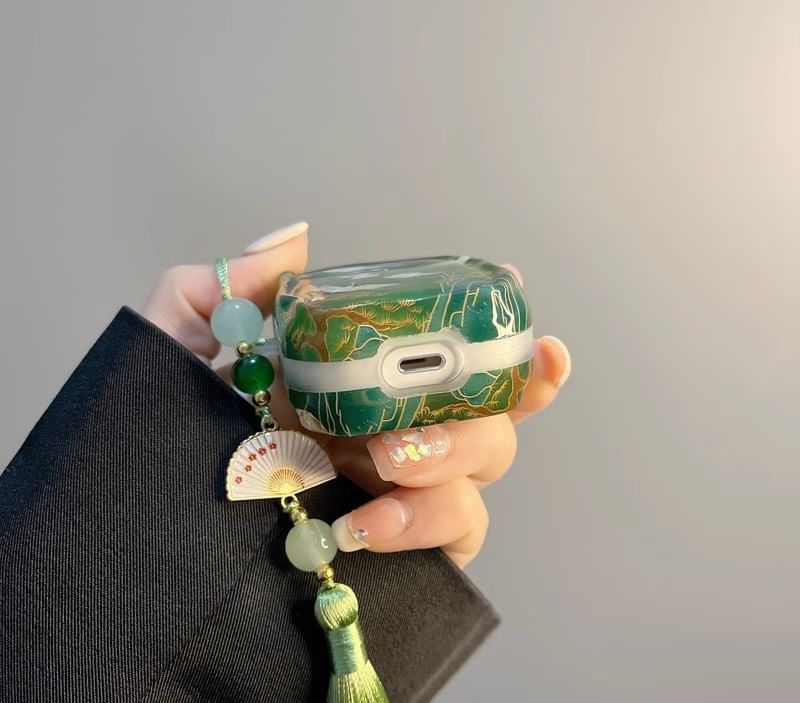 AirPods Set / Charm Earphone Skin Apple Pro Tassel Crane Case