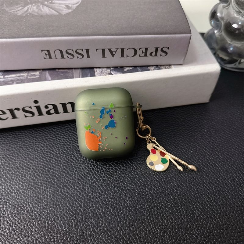 Splattered Apple AirPods / Pro Earphone Case Skin with Color Palette Charm