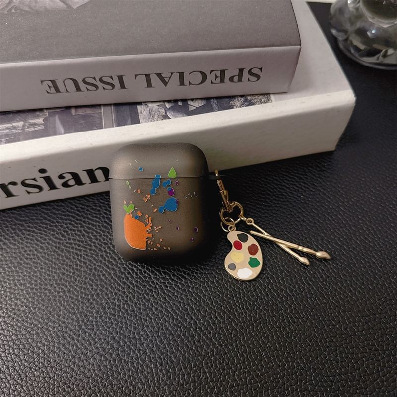 Splattered Apple AirPods / Pro Earphone Case Skin with Color Palette Charm