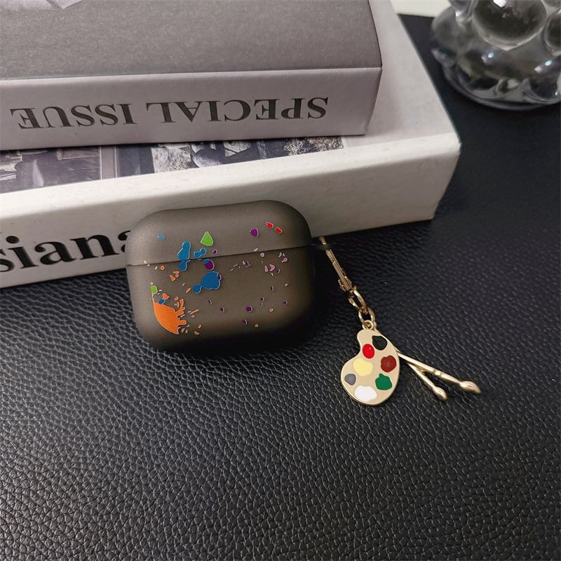 Splattered Apple AirPods / Pro Earphone Case Skin with Color Palette Charm
