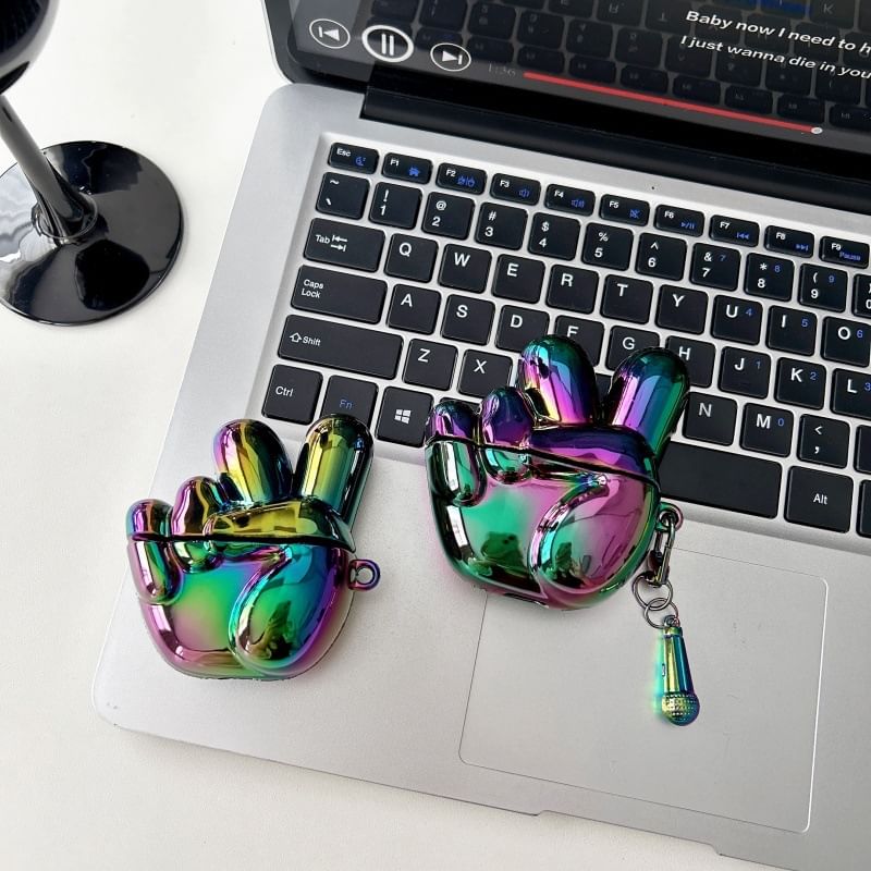Holographic Hand Gesture Apple AirPods / Pro Earphone Case Skin / Charm / Set