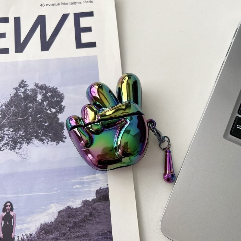 Holographic Hand Gesture Apple AirPods / Pro Earphone Case Skin / Charm / Set