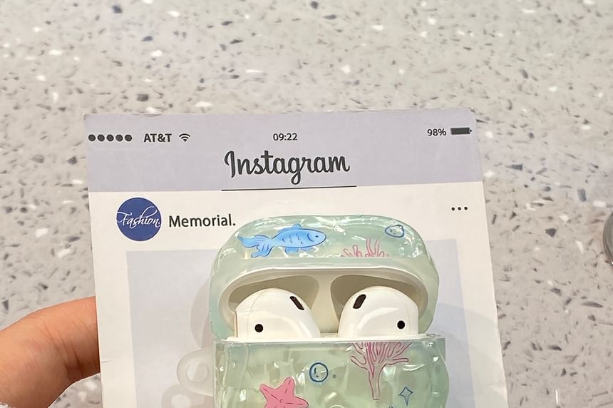 Ocean AirPods Earphone Case Skin / Charm / Set