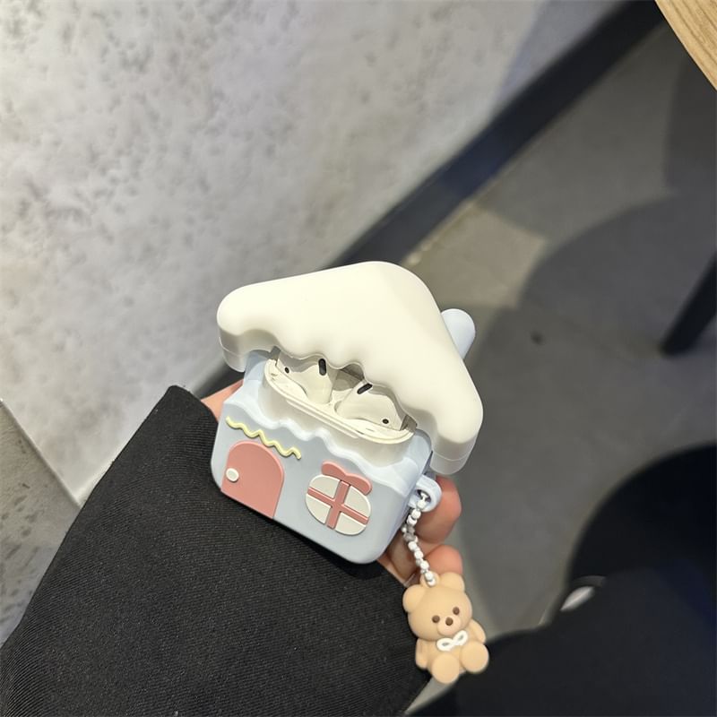 Bear House Apple AirPods / Pro Earphone Case Skin with Charm