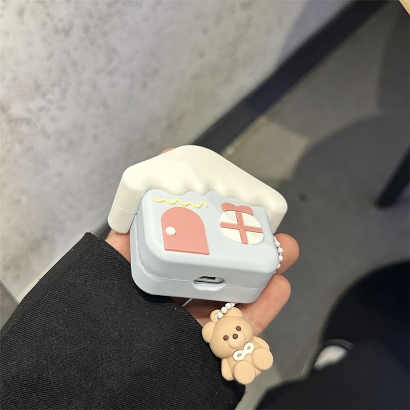 Bear House Apple AirPods / Pro Earphone Case Skin with Charm
