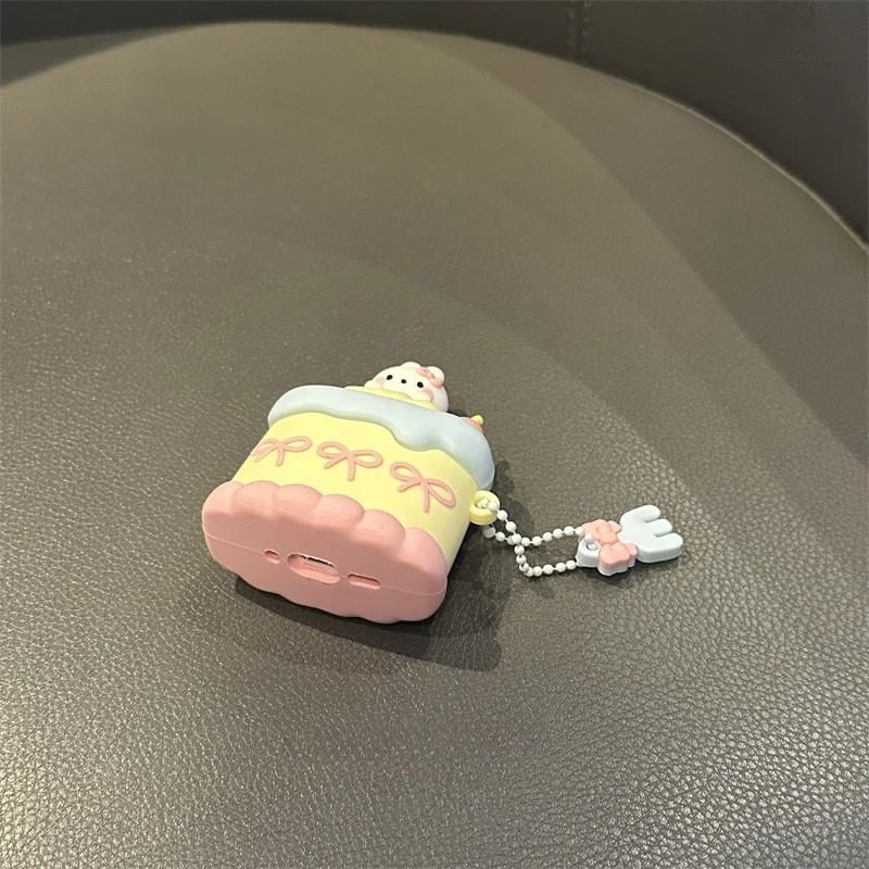 Rabbit Cake Apple AirPods / Pro Earphone Case Skin with Charm