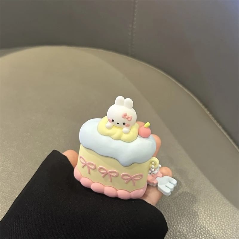 Rabbit Cake Apple AirPods / Pro Earphone Case Skin with Charm