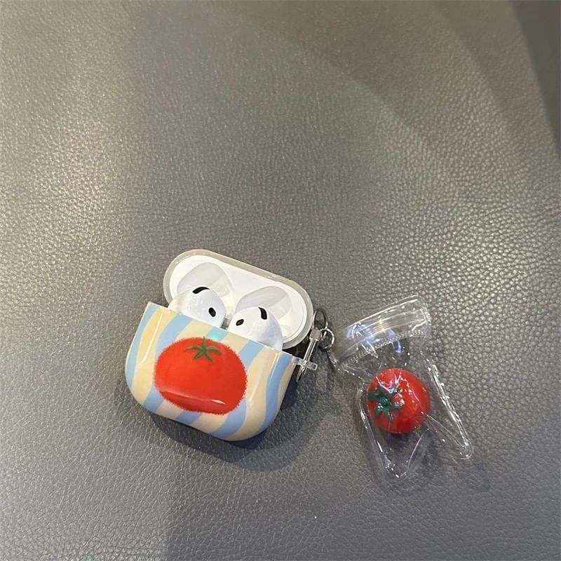 Tomato Apple AirPods / Pro Earphone Case Skin / Charm / Set