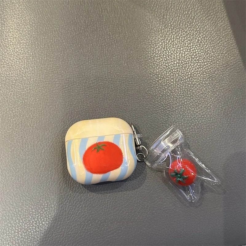 Tomato Apple AirPods / Pro Earphone Case Skin / Charm / Set