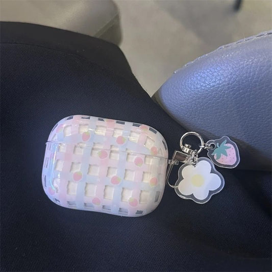Plaid AirPods Earphone Case Skin / Charm / Set