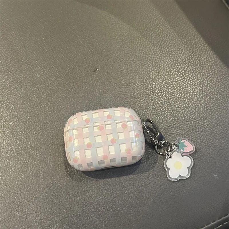 Plaid AirPods Earphone Case Skin / Charm / Set