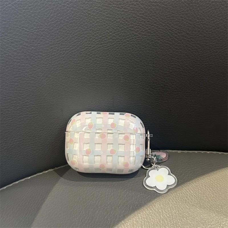 Plaid AirPods Earphone Case Skin / Charm / Set