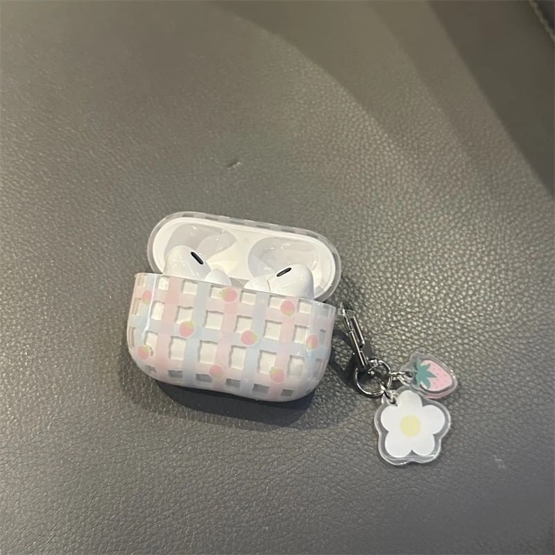 Plaid AirPods Earphone Case Skin / Charm / Set
