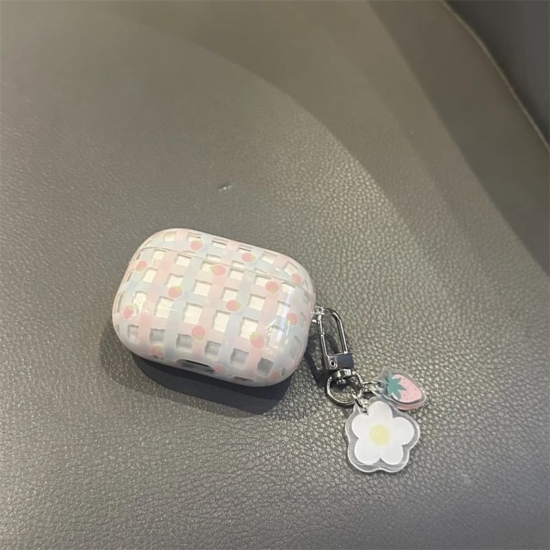 Plaid AirPods Earphone Case Skin / Charm / Set