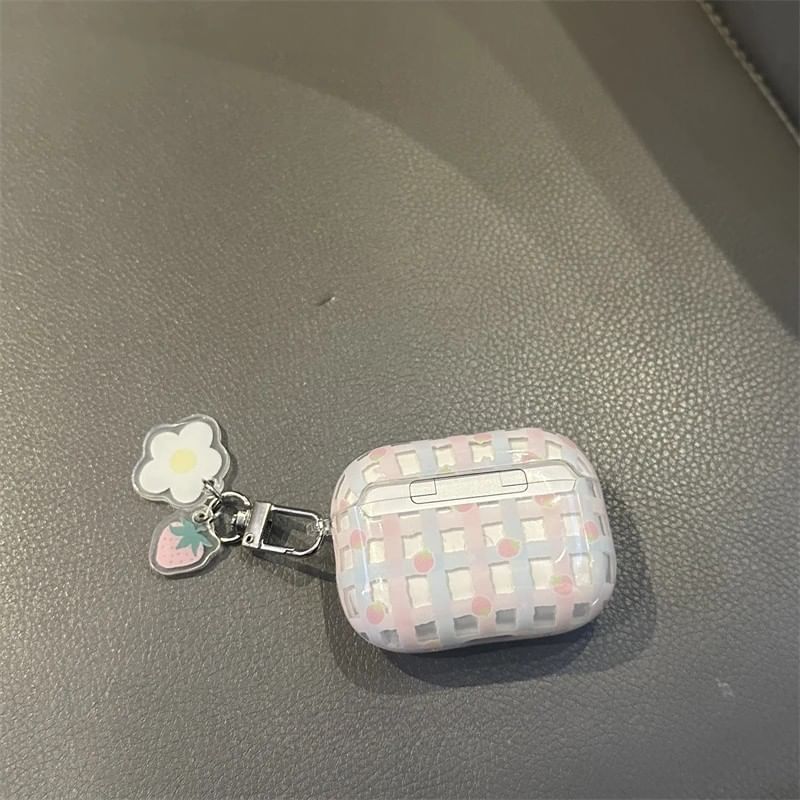 Plaid AirPods Earphone Case Skin / Charm / Set