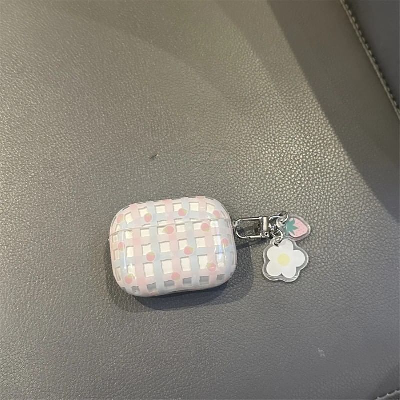 Plaid AirPods Earphone Case Skin / Charm / Set