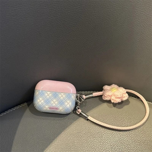 Plaid AirPods Earphone Case Skin / Strap / Set