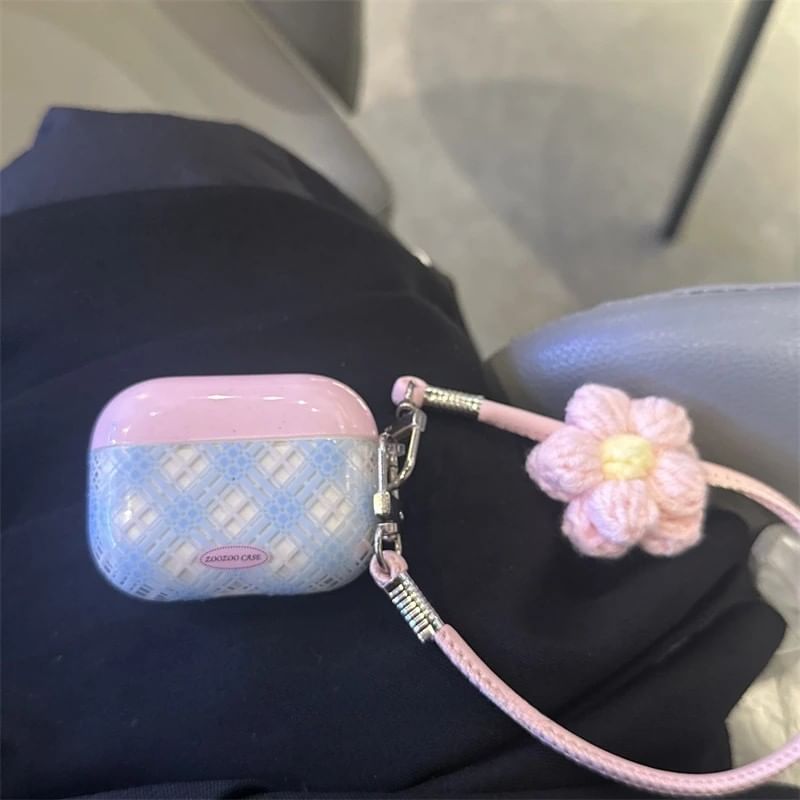 Plaid AirPods Earphone Case Skin / Strap / Set