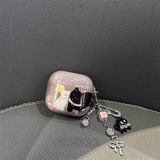 Cat AirPods Earphone Case Skin / Charm / Set