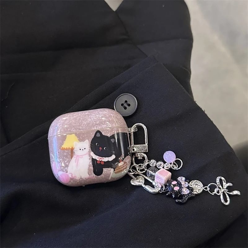 Cat AirPods Earphone Case Skin / Charm / Set