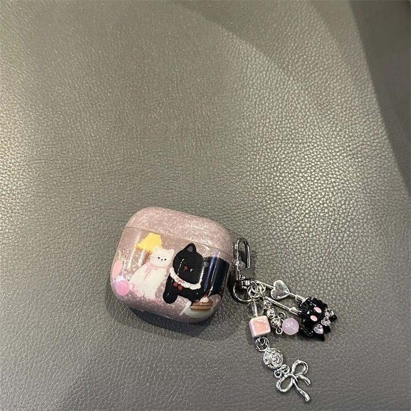 Cat AirPods Earphone Case Skin / Charm / Set