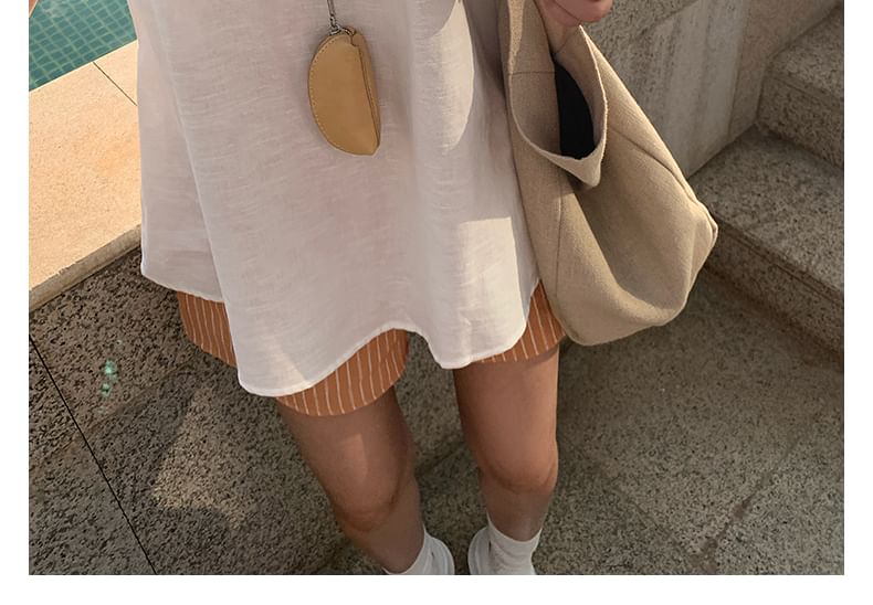 V-Neck Plain Sleeveless Top