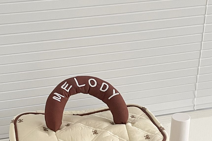 Bow Embroidered Fabric Makeup Bag (Various Designs)