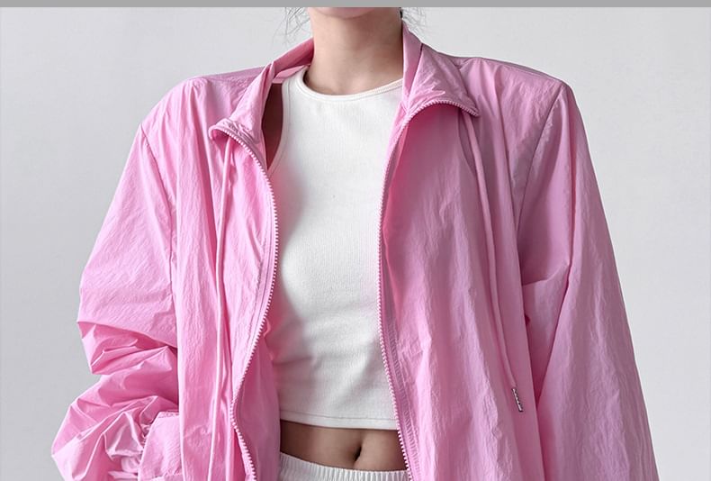 Plain Zip-Up Jacket
