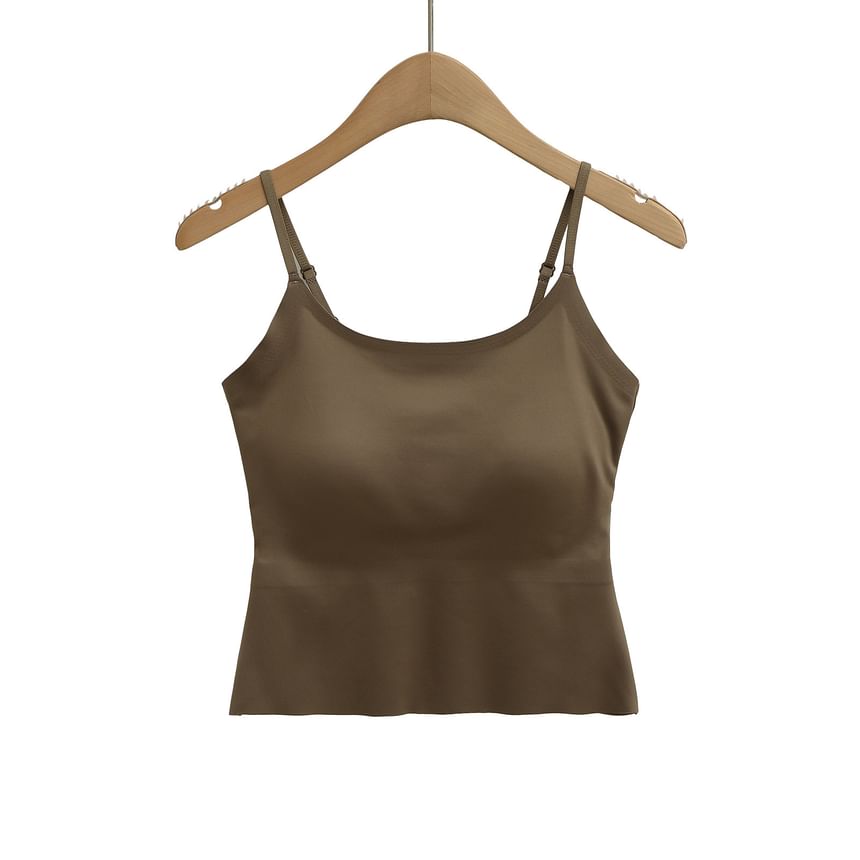 Plain Scoop-Neck Camisole Blouse