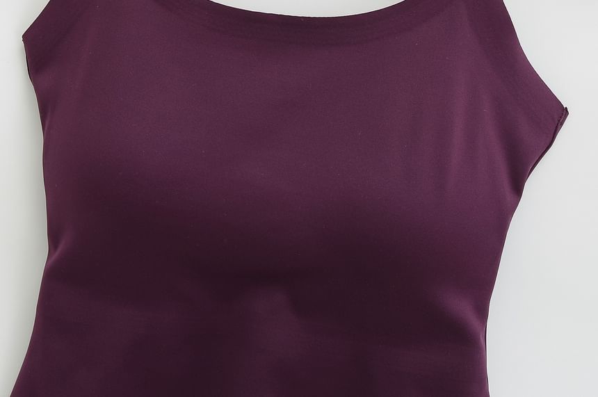 Plain Scoop-Neck Camisole Blouse