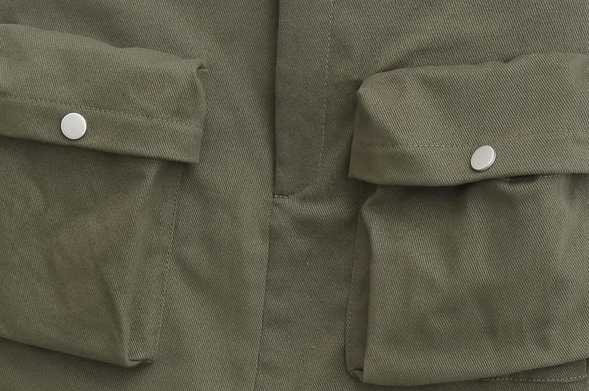Pocket Detail Mini A-Line Skirt with High Waist