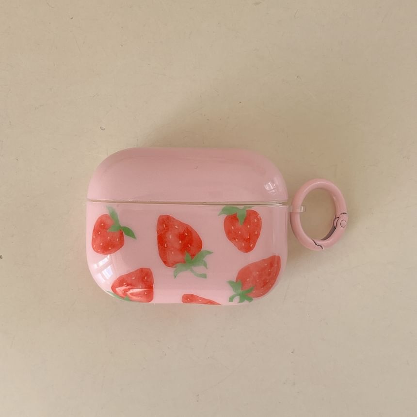 Strawberry Print AirPods Earphone Case Skin
