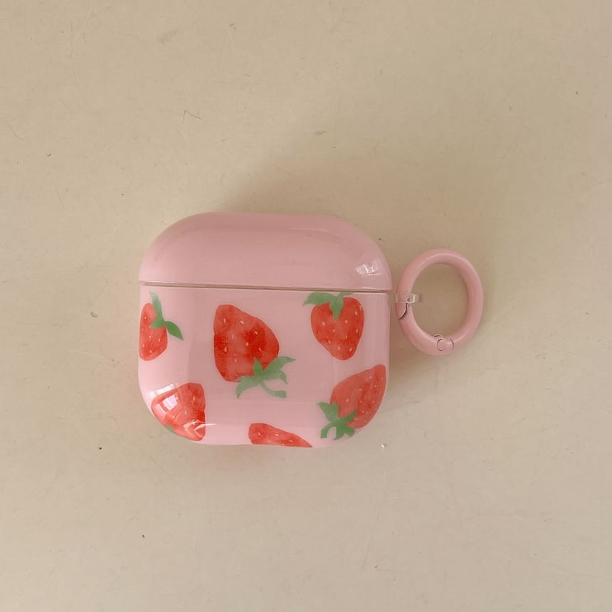 Strawberry Print AirPods Earphone Case Skin