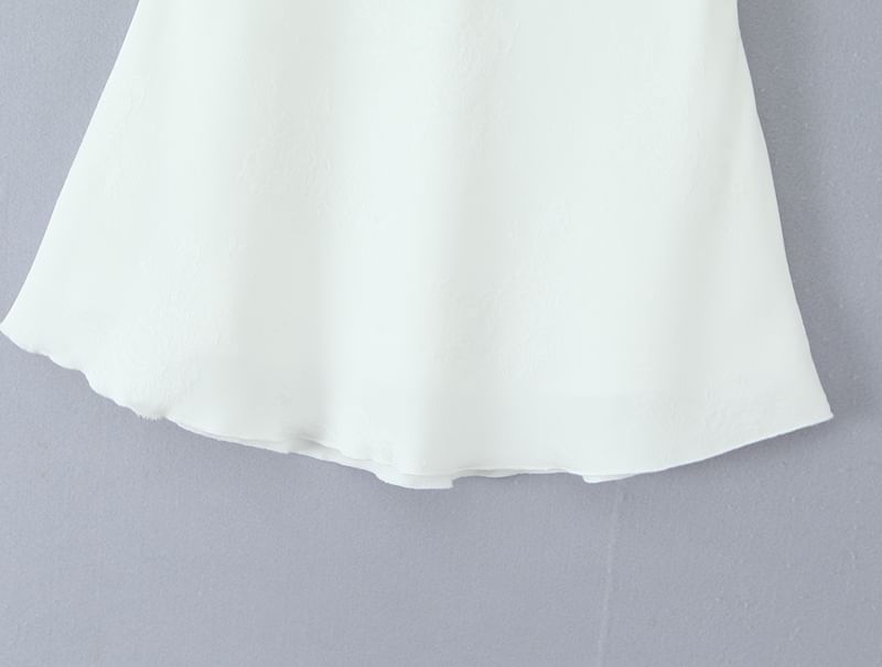 Jacquard High Rise Mini A-Line Skirt