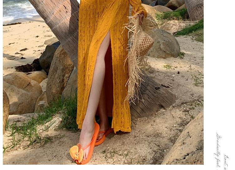 Long-Sleeve Cold-Shoulder Lace-Up Crop Top with Slit Maxi Pencil Skirt Set