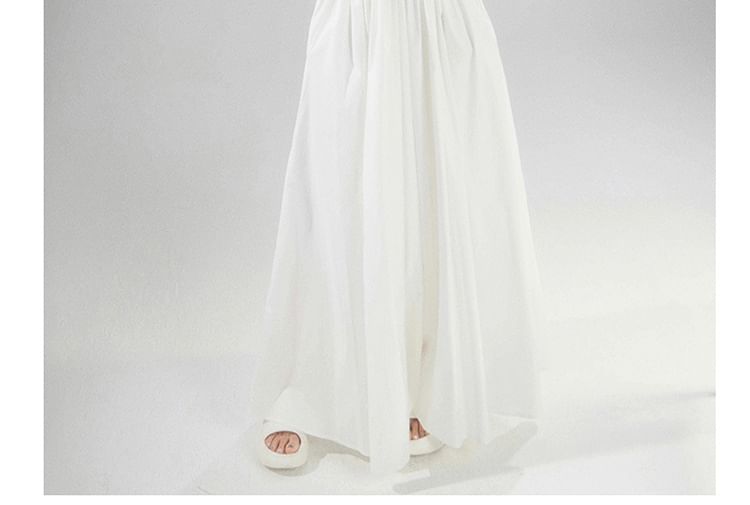 Black Sleeveless Scoop Neck A-Line Maxi Dress - Altfashion Shop